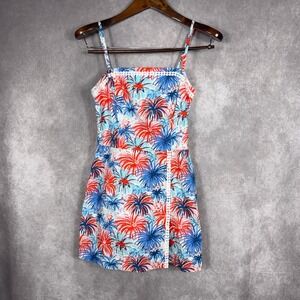 Lilly Pulitzer Jesse Romper Feelin Sparks Fireworks Print Size 2 Red White Blue